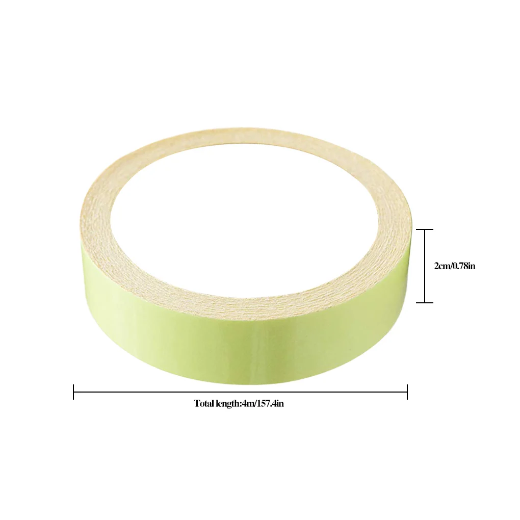 Luminous Band Self-sticking Green Reflective Tape Decorative Wall Strap Sticker, 2cm x 4m