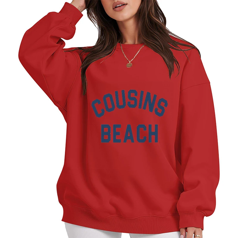 O verão eu virou bonito-cousins praia hoodies feminino menina o-pescoço outono inverno pulôveres gráficos moletom presente para fãs