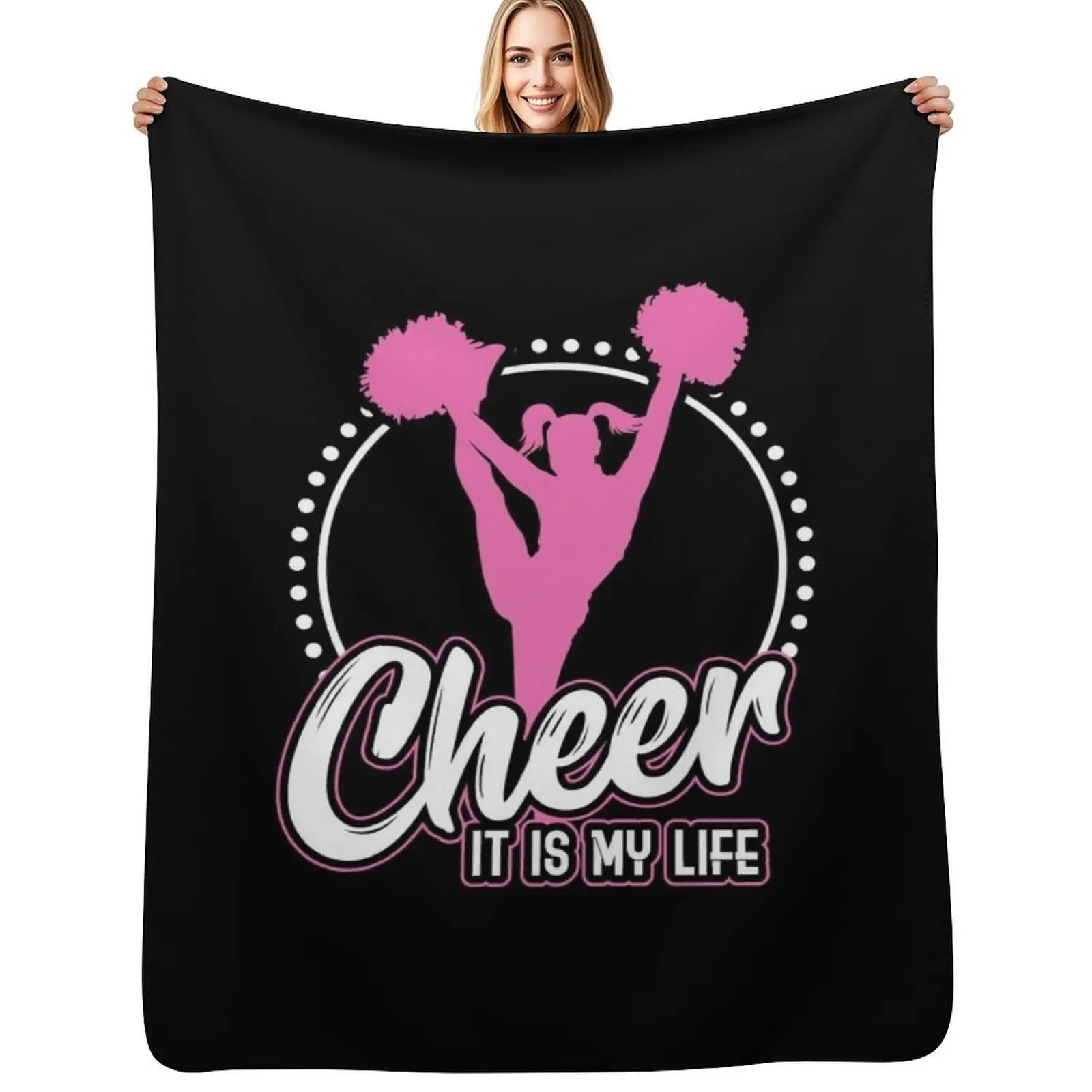 Cheerleader Cheerleading Gift Sport Hobby Throw Blanket Hairys anime Quilt Single Luxury Throw Cute Plaid Blankets