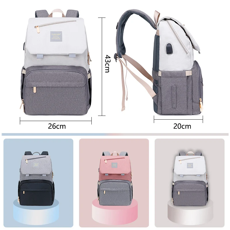 2023 Backpack Unisex Mummy Dads Waterproof Multifunctional Travel Knapsack Baby Outdoor Stroller Handbag Maternity Rucksack Pack