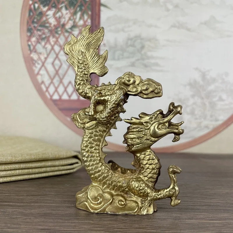 

Five-Claw Han Dragon Zodiac Dragon Ornament Home Decoration Craft Alloy Cloud Dragon Ornament