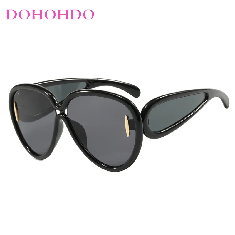 البخار فاسق Y2K المسامير المتضخم الإطار النساء النظارات الشمسية العلامة التجارية مصمم الرجال مكبرة في الهواء الطلق محرك الرياضة يندبروف نظارات UV400