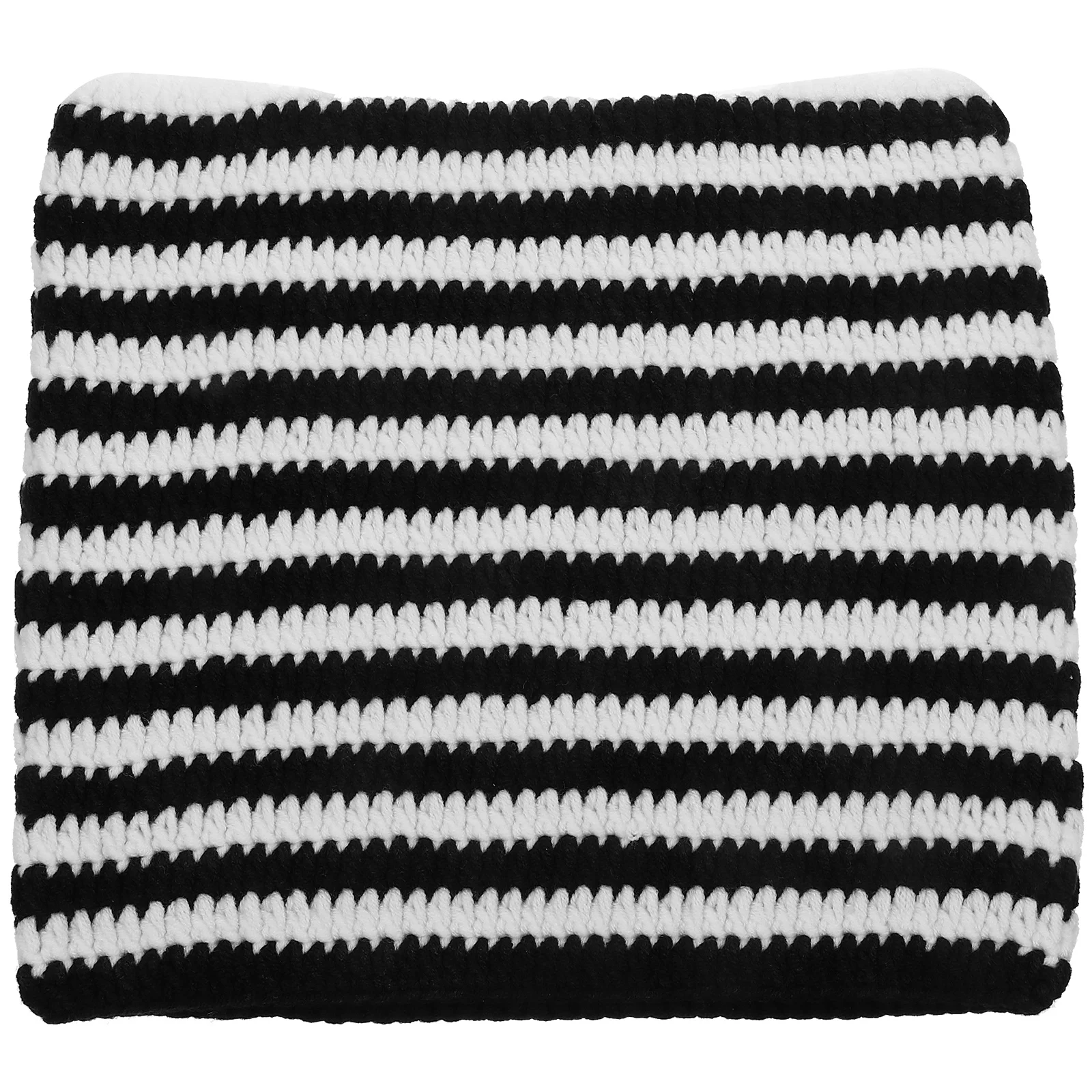

Striped Cat Ear Knit Hat Winter Warm Beanie For Women Men Unisex Soft Thicken Knitted Cap Cute Pet Print Outdoor Head Protector