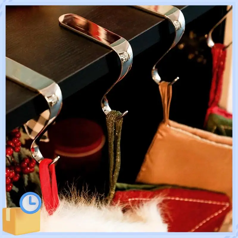 Popular Christmas Stocking Holders Xmas Fireplace Hanger Hooks Holiday Mantel Garland Clips Metal Grips Set Of 4 (Gold) Easy Ins