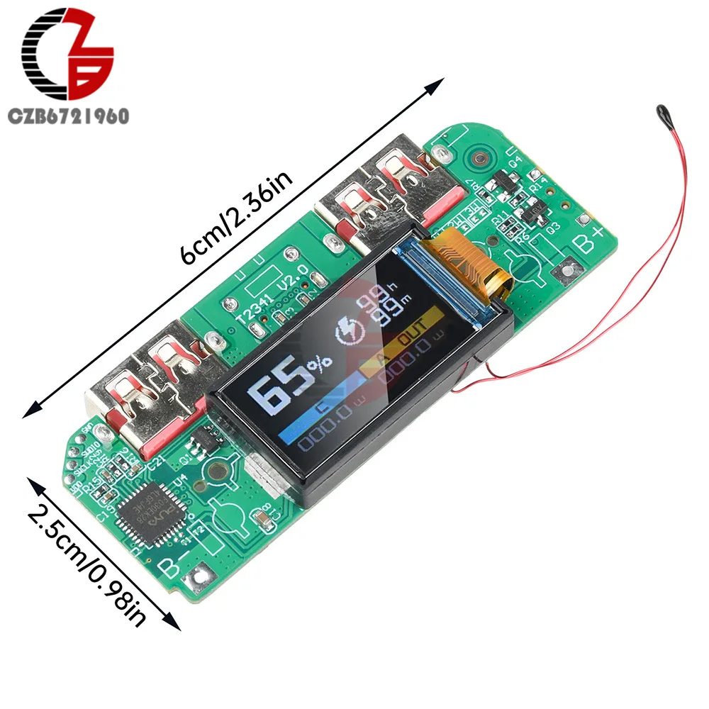 Modulo di ricarica rapida USB tipo C da 22,5 W Caricabatteria al litio da 3,7 V Scheda madre Modulo di banca di potere mobile fai-da-te Supporta PD/QC