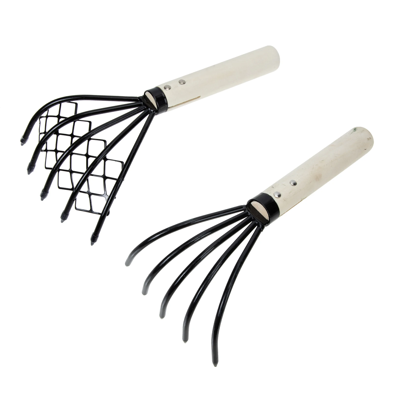 

2pcs 5-Tine Claw For Beach Digging Durable Hand Tool Ergonomic Handle Clam Oyster Rake Multipurpose Sand Soil Rake Beach