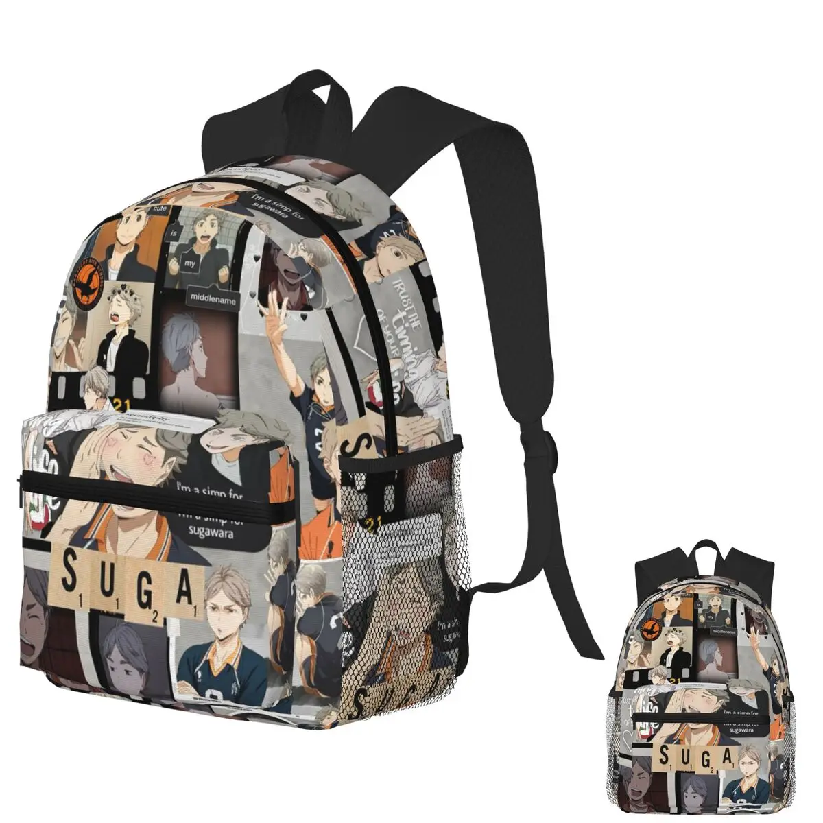 

Haikyuu Manga Sugawara Koushi студенческий рюкзак школьная сумка походный дорожный рюкзак для мужчин и женщин модная сумка для книг сумки на плечо