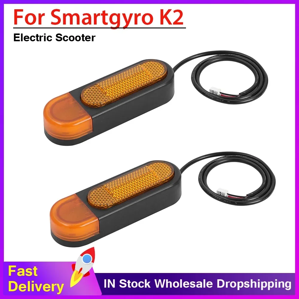 LED Rear Turn Signal Tail Light Lamp With Reflective Strap Decoration Night Reflector for Smartgyro K2 Electric Scooter Parts