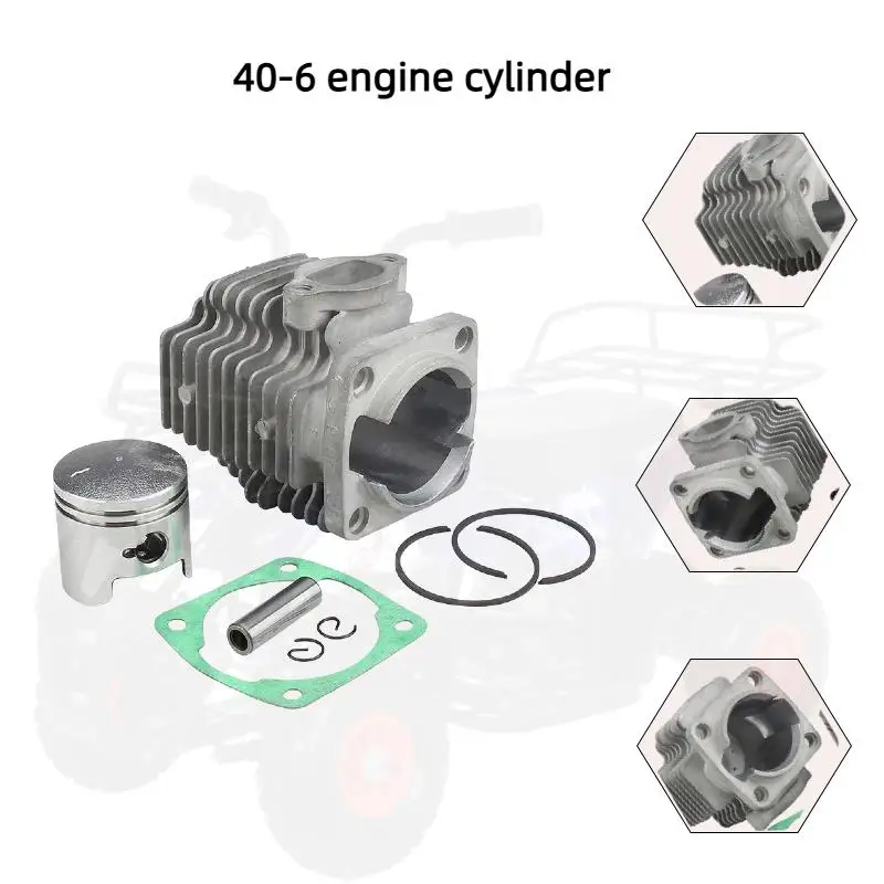 49CC (44-6) 47CC (40-6) رأس اسطوانة المحرك مع دبوس المكبس مجموعة كاملة ل 2 السكتة الدماغية دراجة ترابية صغيرة ATV رباعية دراجة الجيب #1