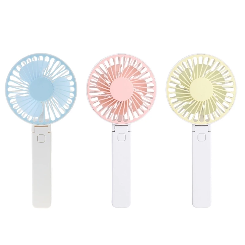 Rechargeable Handheld Foldable Fan Air Conditioners Foldable Small Pocket Fan 3 Speed for Office Outdoor Camping