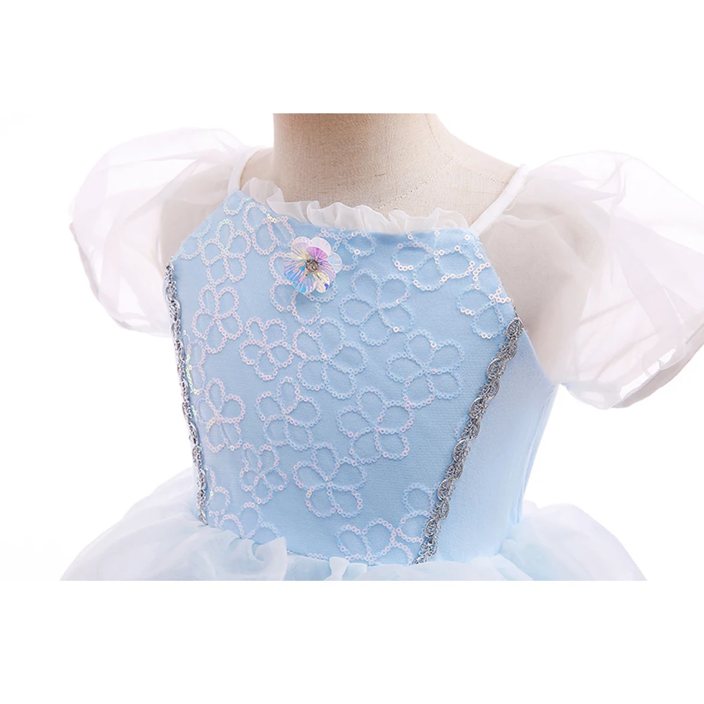 Vestido de Cenicienta para niña, traje de princesa de Halloween, Cosplay, vestidos de baile, disfraz de Navidad, regalo de fiesta de cumpleaños, 2-10T, lentejuelas, calabaza