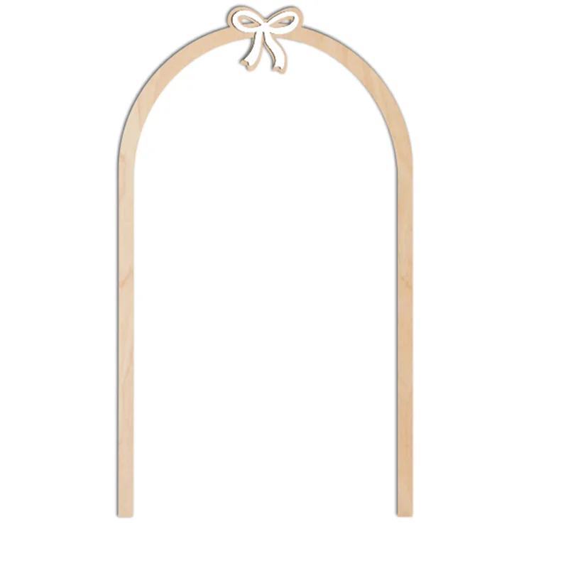 

unfinished bow wood arch frame Wall Molding wood for baby girl Daisy flower wooden wall molding arch shaped