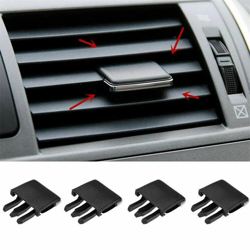 4pcs Auto Car  Air Conditioning Vent Car Center Dash A/C Vent Louvre Blade Slice Air Conditioning Leaf Clips Set Accessories