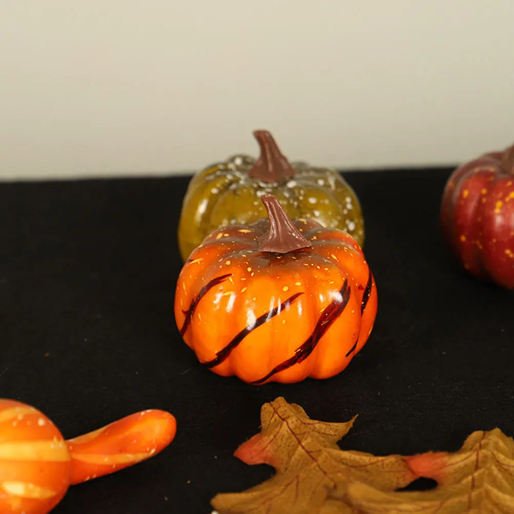 

2 Sets Pumpkin Maple Leaf Decor Artificial Fall Fruit For Home Table Photo Backdrop Thanksgiving Christmas Party Simulated Acorn