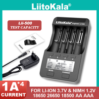 Liitokala Lii 500 M4 pd2 pd4 18650 Battery Charger for 1.2V 3.7V NiMH 26650 21700 18350 18500 14500 AA  AAA Batteries