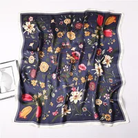 Luxury New Printed Scarves Women's Silk Scarf Spring and Summer Floral Decorations Small Neckties Hairbands Bags Wholesale 5