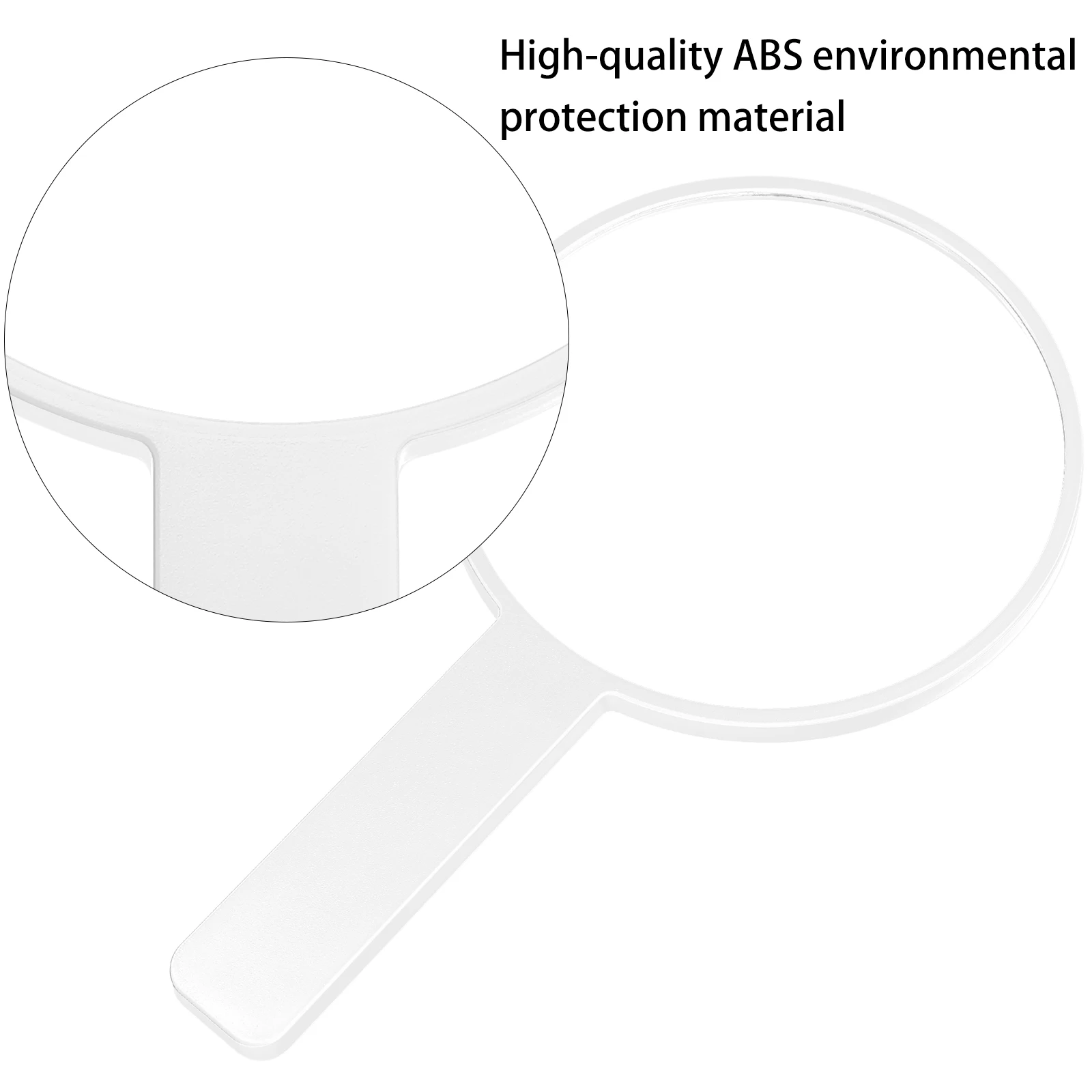 The Circle Portable Beauty Mirror Miss Fold Abs Hand Mirrors with Handle Compact Handheld