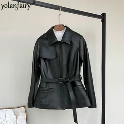 Genuine Leather Jacket Women Clothes 2020 Spring Autumn Women's Sheepskin Coat Korean Windbreaker Leather Jackets 912 KJ4100