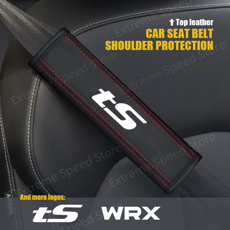 Кожаный автомобильный ремень безопасности с эмблемой для WRX TS Forester BRZ Crosstrek XV
