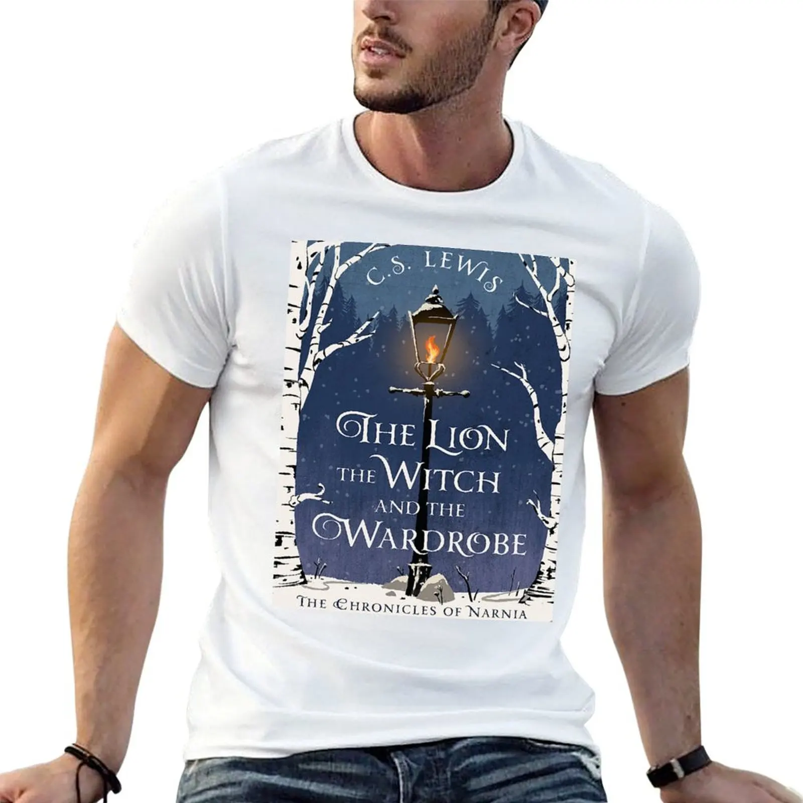 The Lion the Witch and the Wardrobe Lampost T-Shirt Basic Tee Shirt for Everyday Outfit