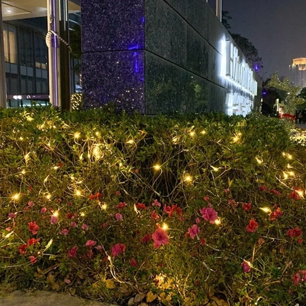 EU Plug LED Net Mesh String Light 3 Color 1.5x1.5M Fairy Light Garland 3mx2m Waterproof Christmas Net Lights New Year Decor