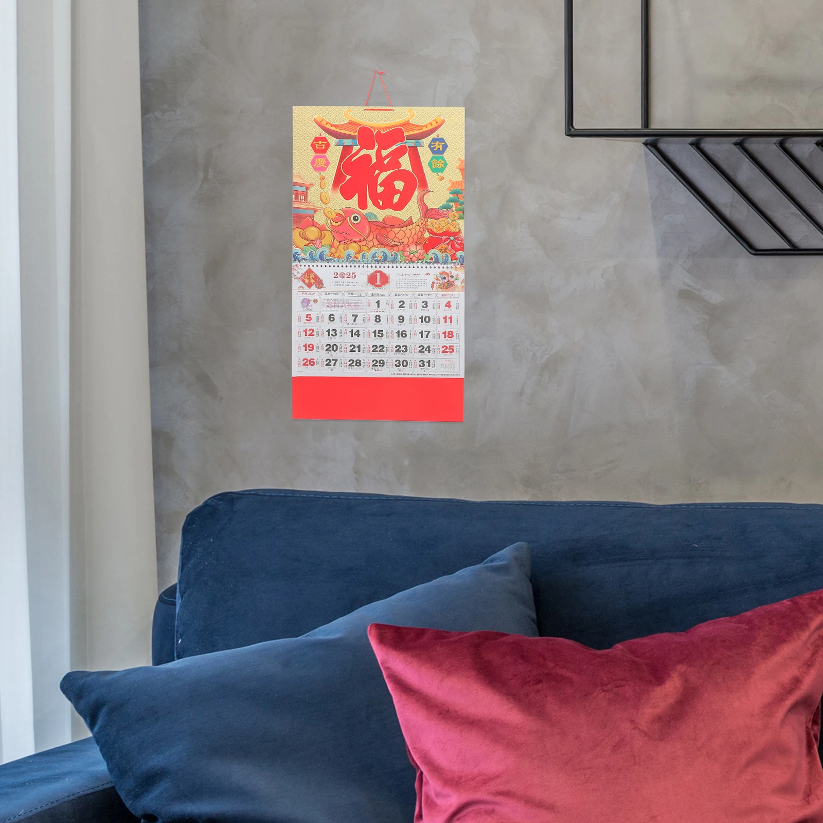 

Chinese Lunar Calendar 2025 Year Of Snake Wall Hanging Paper Calendar Traditional Chinese New Year Calendar For Home