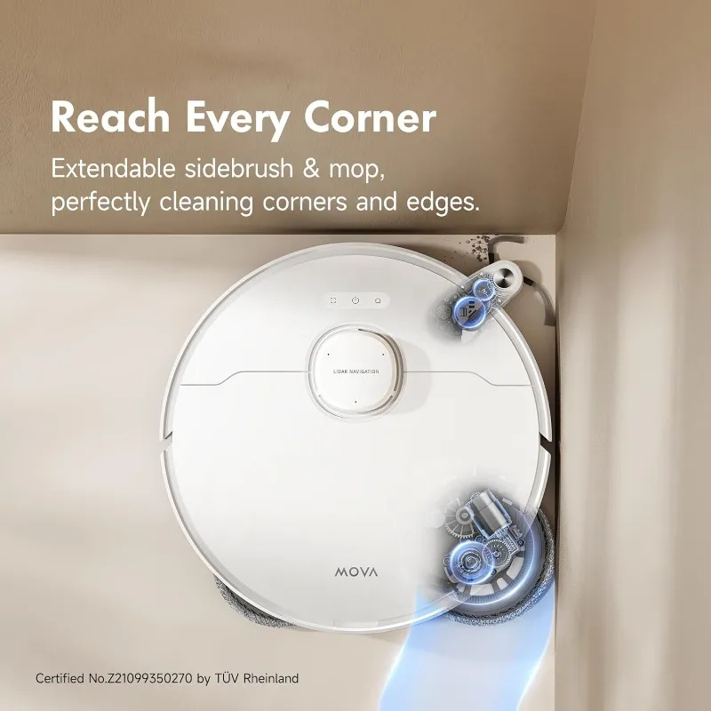 مكنسة وممسحة روبوت للغاية P10 Pro، شفط 13000 باسكال، 140 ° F ممسحة أوتوماتيكية للغسيل والتجفيف بالماء الساخن، ممسحة دوارة قابلة للتمديد