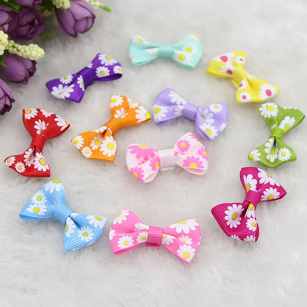 60Pcs Handmade Ribbon Bows Hair Accessories for Baby Girls Kids DIY Fabric Flower Patterns Crafts Ribbon Ornaments Gift Decor