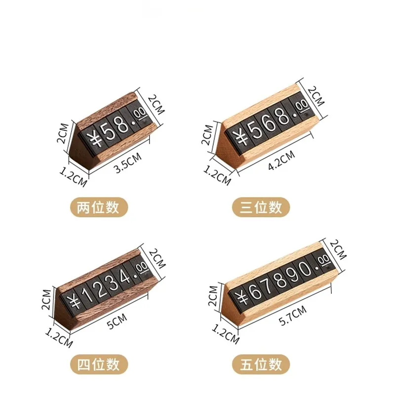 5 Pcs/lot Wood Price Sign Holder Stand Bread Store Price Label Card Tags Advertising Euro Dollars Mini Menu Price Paper Stand