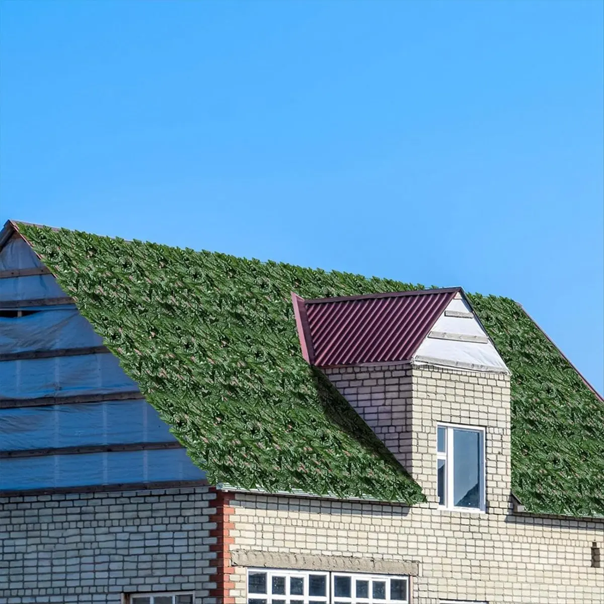 

ABJA Grape Leaf Simulated Fence Net Green Plant Decoration Artificial Leaves Indoor and Outdoor Garden Balcony Decoration