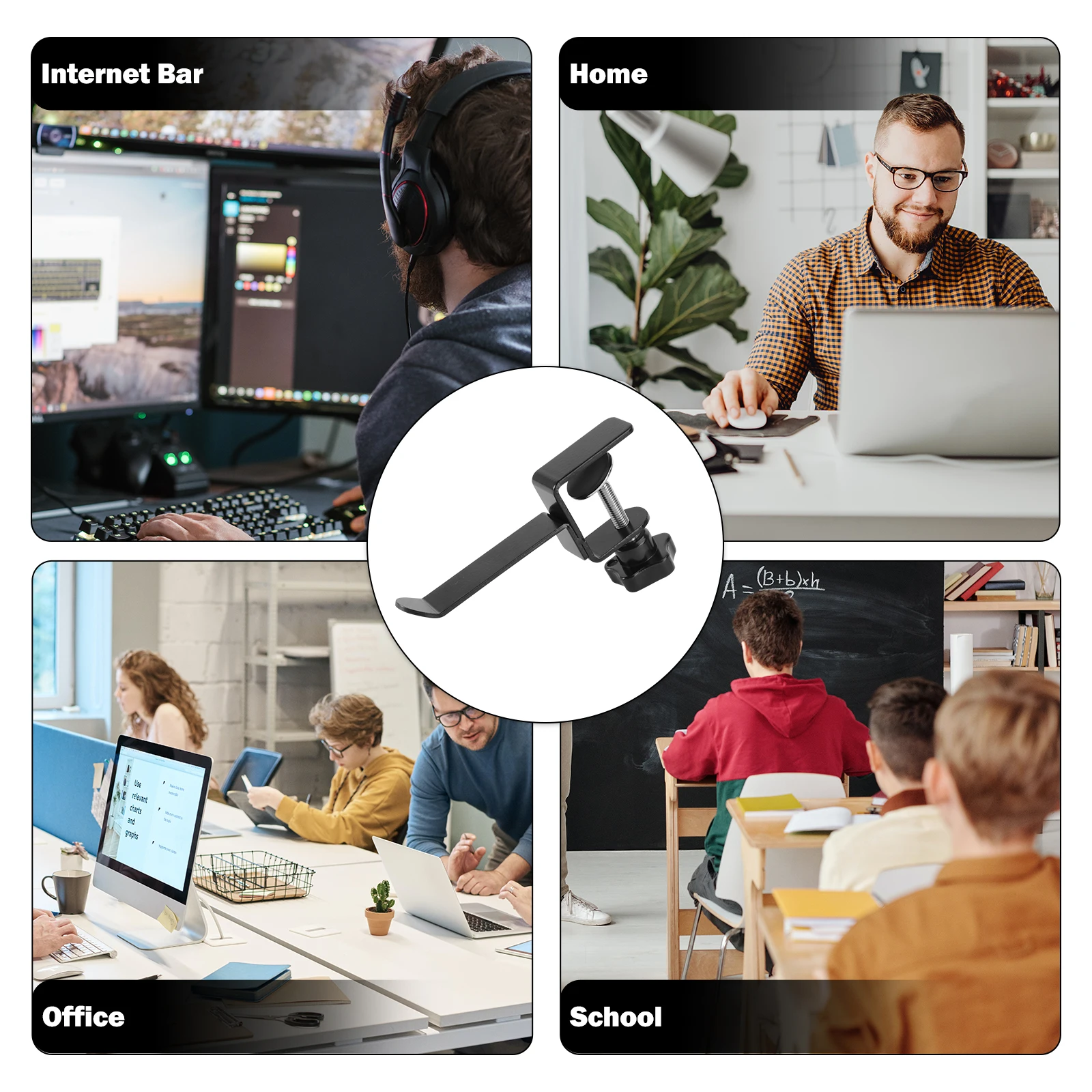 

Headphone Hanger Desk Mount Metal Universal Holder Stand Headsets Rack Shelf Gaming Compatibility Storage Solution Premium