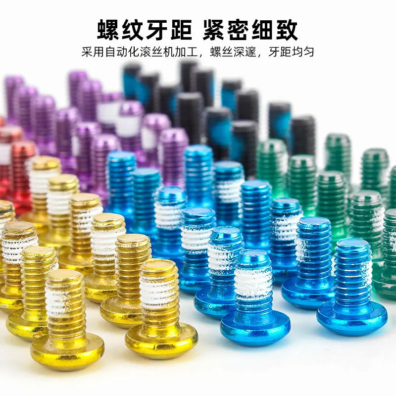 12pcs M5x10mm Disk Brake Rotor Bolts Mountain Bike T25 Brakes Colorful Stainless Steel MTB Disc Fixed Screw Bicycle Accessories