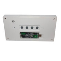 Student Desktop Clock White LCD Weather Display Temperature Humidity Alarm Snooze Electronic Bedside Clock Multi-Function