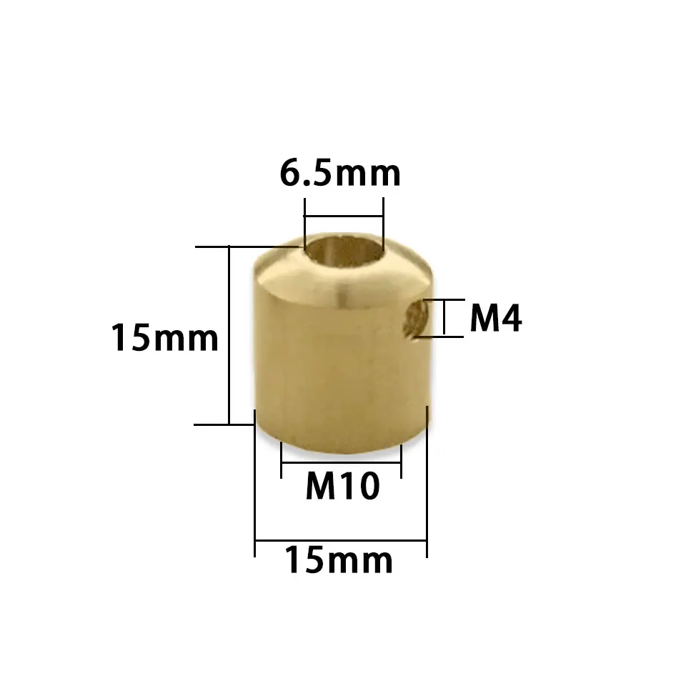 Fibbia per filo di luce a sospensione per lampada M10 interna in rame giallo Fibbia di fissaggio per scheda di filo di blocco della testa della lampada in metallo puro per il fissaggio dell'illuminazione