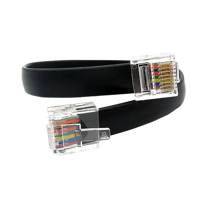 

Короткий сетевой кабель RJ45 с кристаллической головкой, восьмиядерной плоской телефонной линии, многожильный соединительный провод из чистой меди