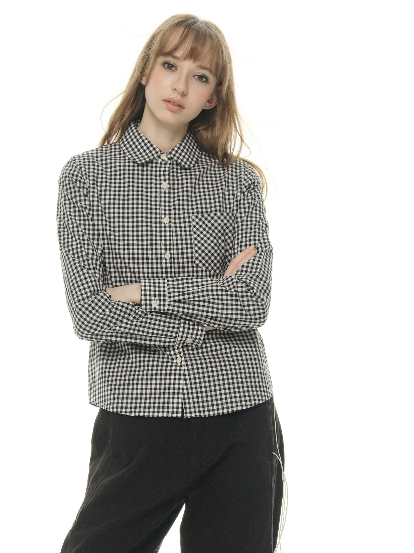 

UNRETRO Vintage Polka Dot Long Sve Ne irt Women's Cheered Slim Fit Breathable Cotton Casual Top