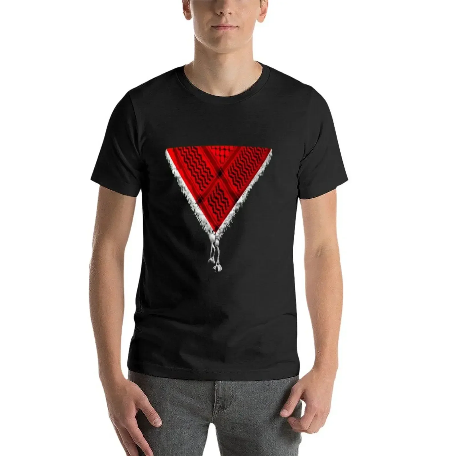 The Red Triangle T-shirt Blacks Kawaii Es T-shirt Short Sleeve Men\'s Clothing Y2k Tops Fugees