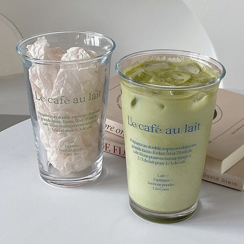 350ML Kaffeetasse Klares Hitzebeständiges Glasbecher Wasserbecher Perfektes Glas für Tee Hitzebeständiger Trinkbecher Ideales Geschenk für Freunde