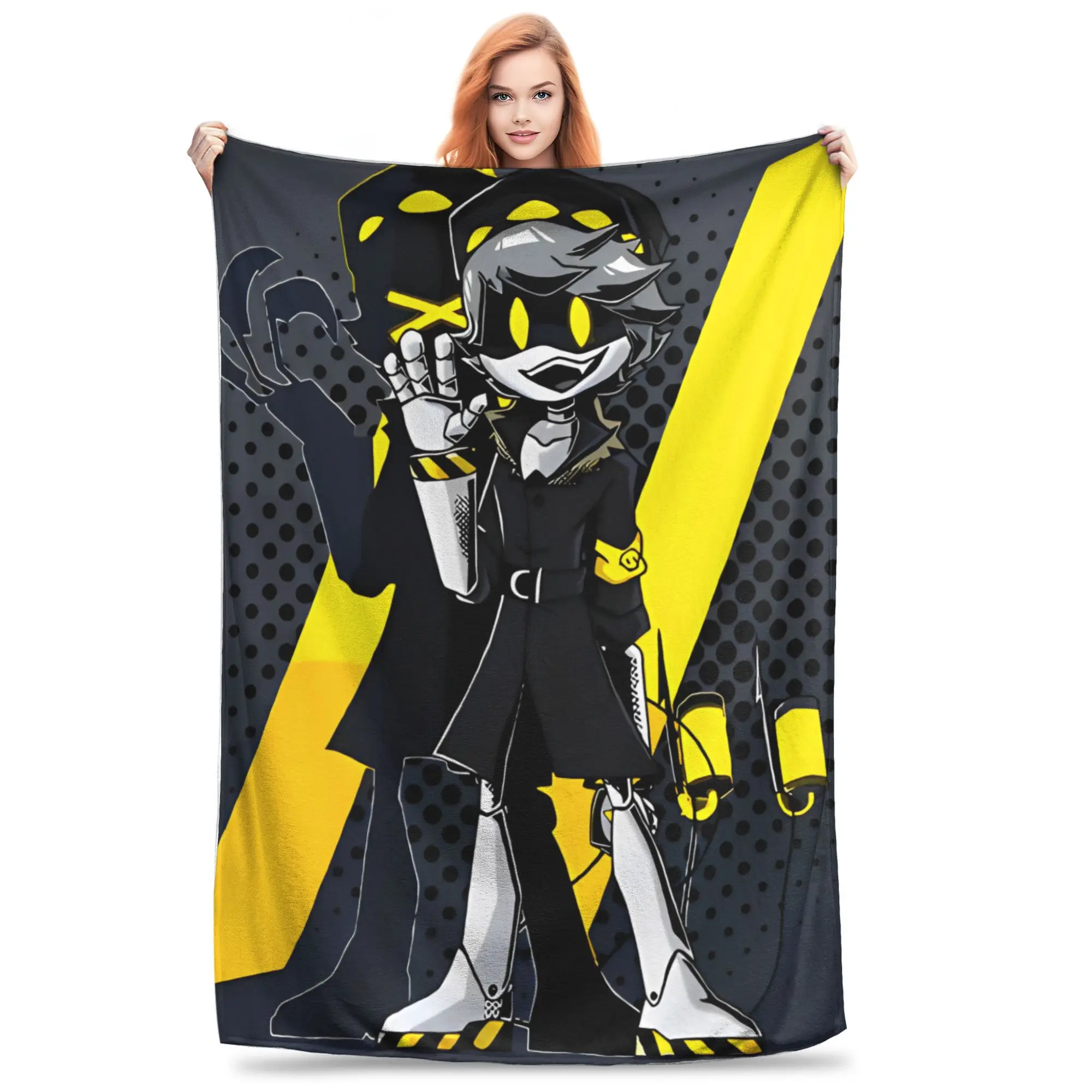 

Murder Drones Blankets Fleece Romance Comedy Lightweight Throw Blankets for Bedding Couch Bedroom Quilt