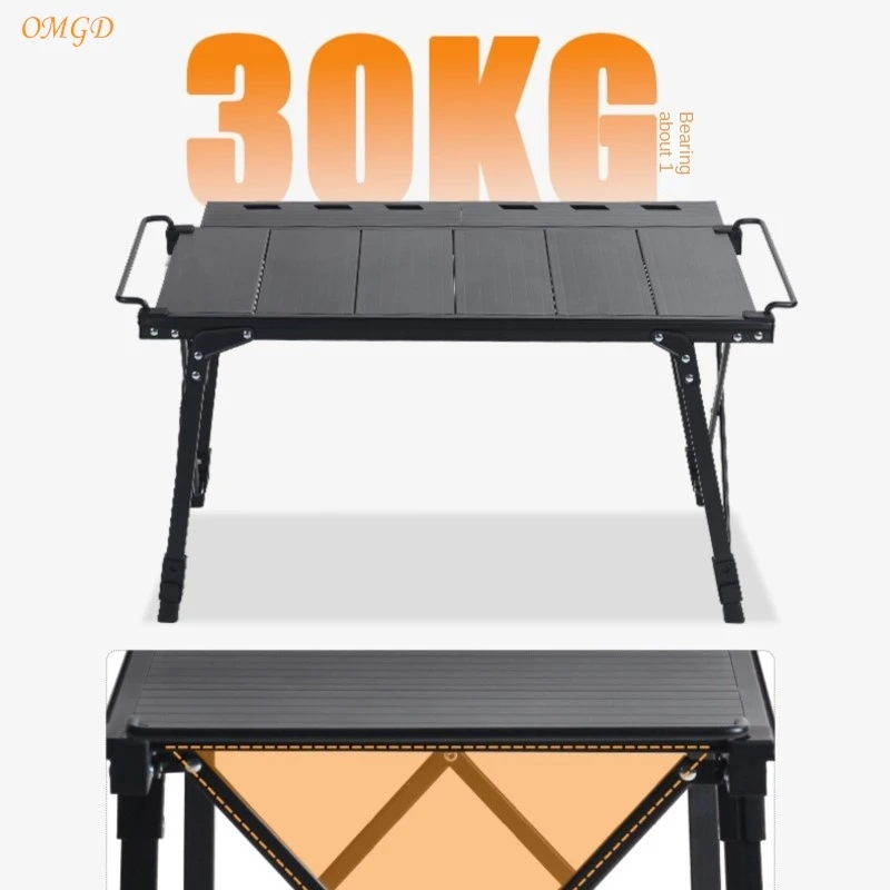 Hot Sale High-end IGT Multifunctional Tactical Table Blackened Aluminium Alloy Mobile Kitchen Outdoor Camping Folding Table Home