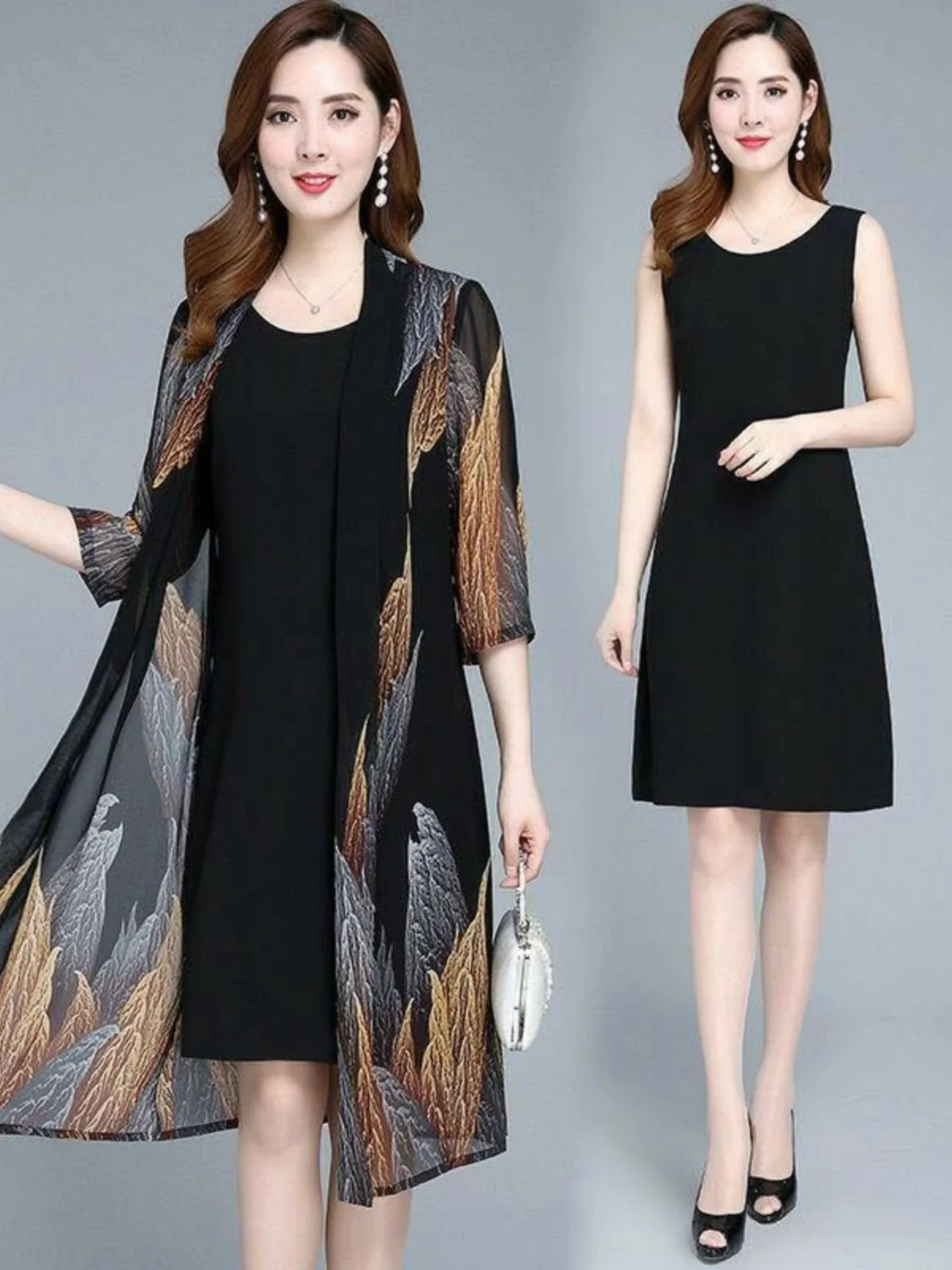 

Summer New plus Size Women's Cardigan Sun Protection Medium Length awl Outerwear Thin Chiffon Slimming Effect Faionable