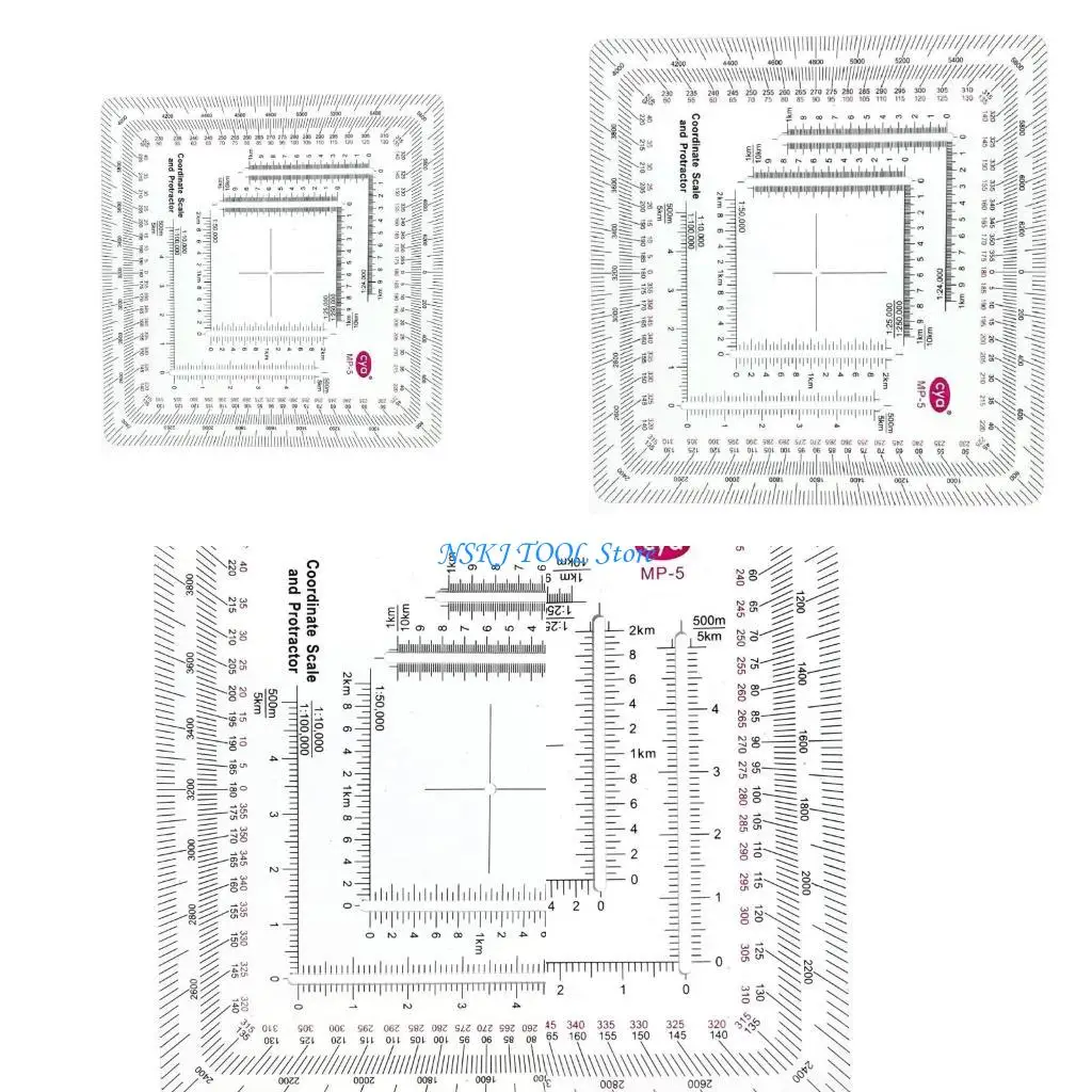L8RC MGRS Coordinate Grids Reader Protractors Coordinate Scale Map