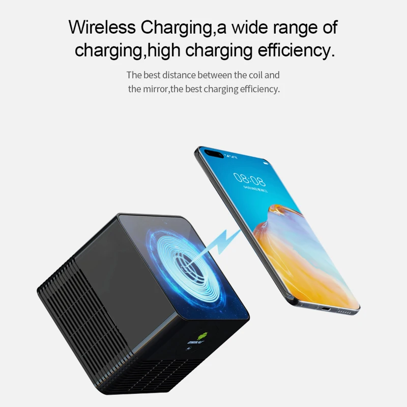 Transpeed Android 10.0 TV Box Wireless Charging BT5.0 6K Voice Assistant 4K Media Player 4GB / 32GB 2.4G&5.8G WiFi 100M LAN