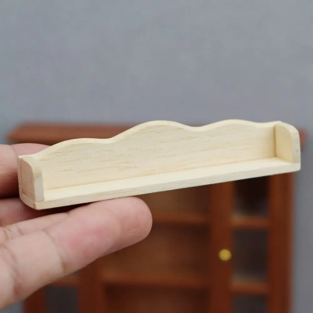 Estante de almacenamiento de madera para casa de muñecas, muebles para muñecas en miniatura 1:12, armario de pared de madera en miniatura, decoración para casa de muñecas, estante colgante