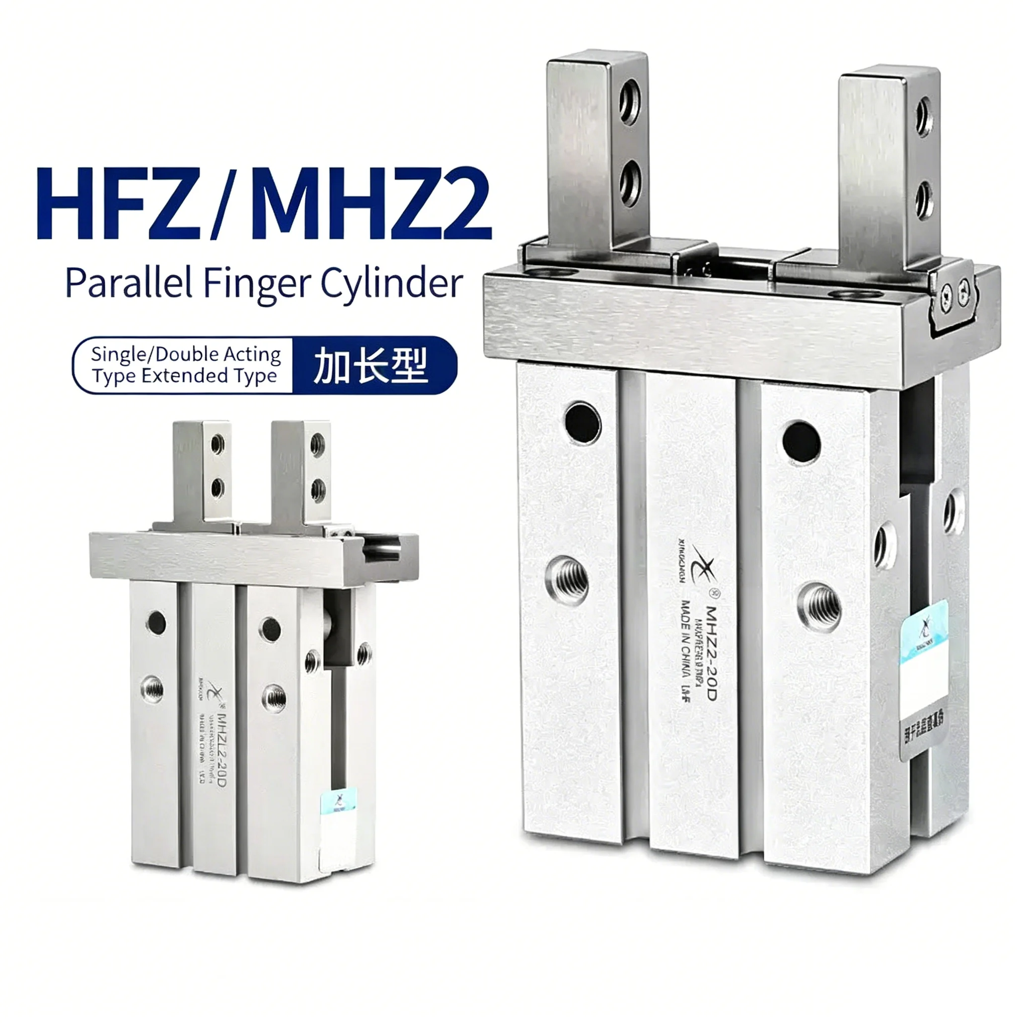 MHZ2 Double Acting Air Pneumatic parallel Gripper MHZ2-10D MHZ2-16D 20D 25D 32D 40D Aluminium Clamps Finger Cylinder