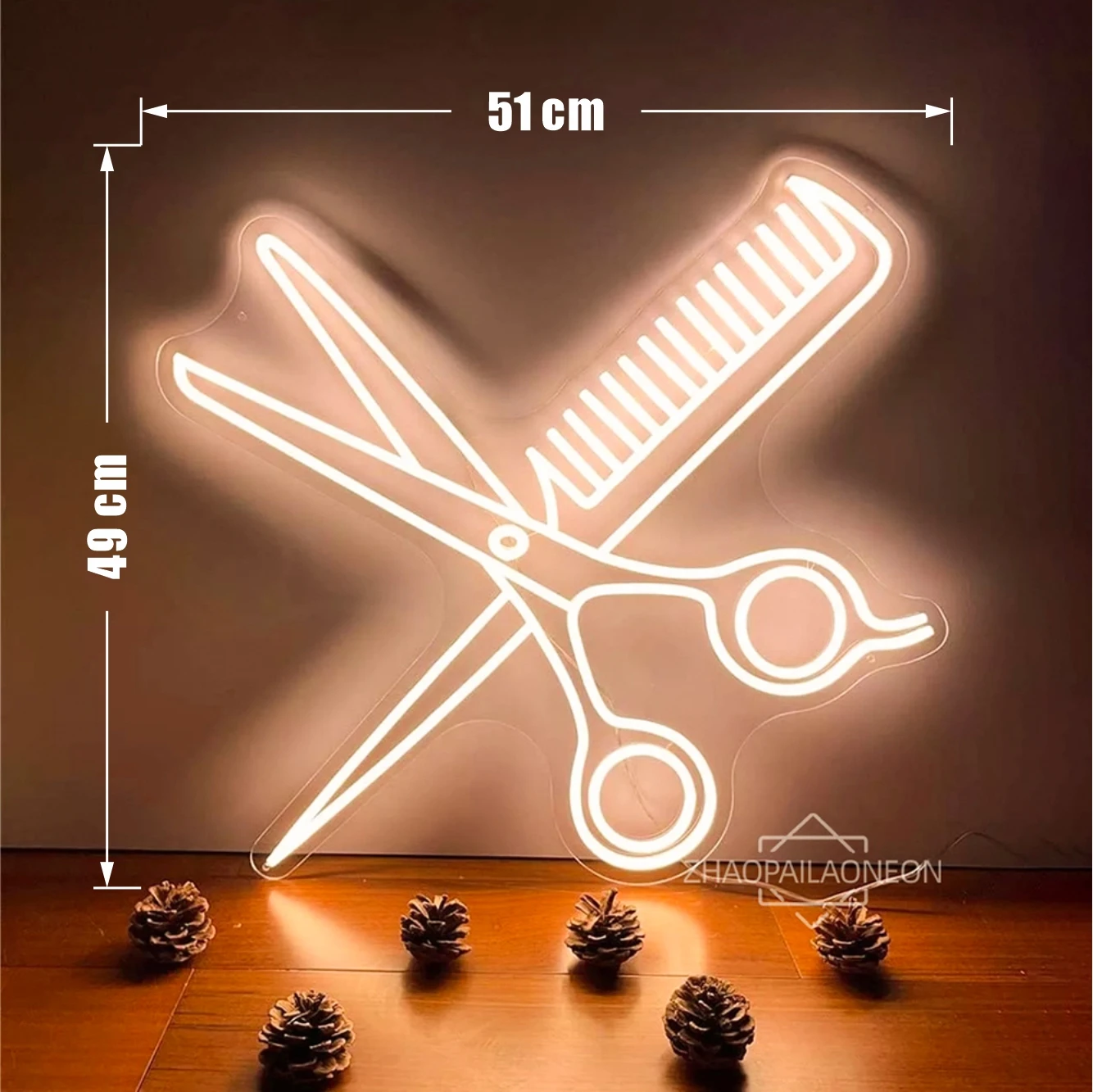 Scissors Neon Led Signs Beauty Room Decor Wall Hanging Neon Sign For Barber Shop Beauty Hair Salon Decoration Neon Lights