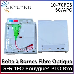 France PTO box 1Fo Fibre optic socket with SC/APC pigtail and adapter Bouygues fibre optic termination box