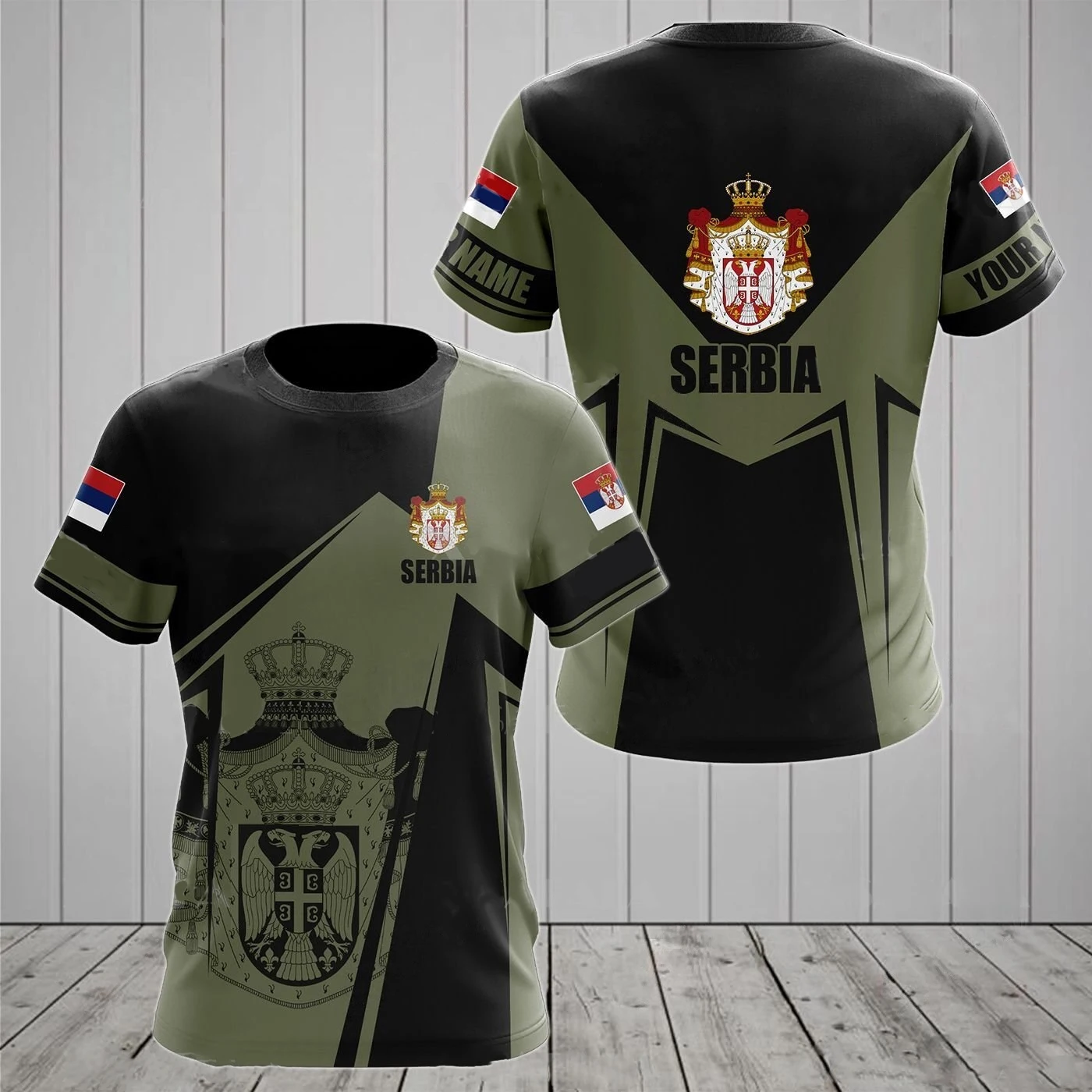 SERBIA Flag 3D Print Tshirt For Kids Fashion O-Neck Short Sleeve Tops Camo Shirts Summer Trend Oversized Tee Boy Girls Clothes