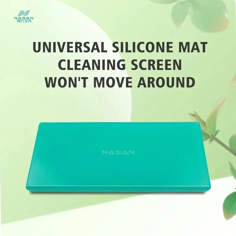 NASAN-alfombrilla de silicona suave antideslizante Universal para pantalla de teléfono móvil, pegamento OCA, limpieza, reparación de laminado,