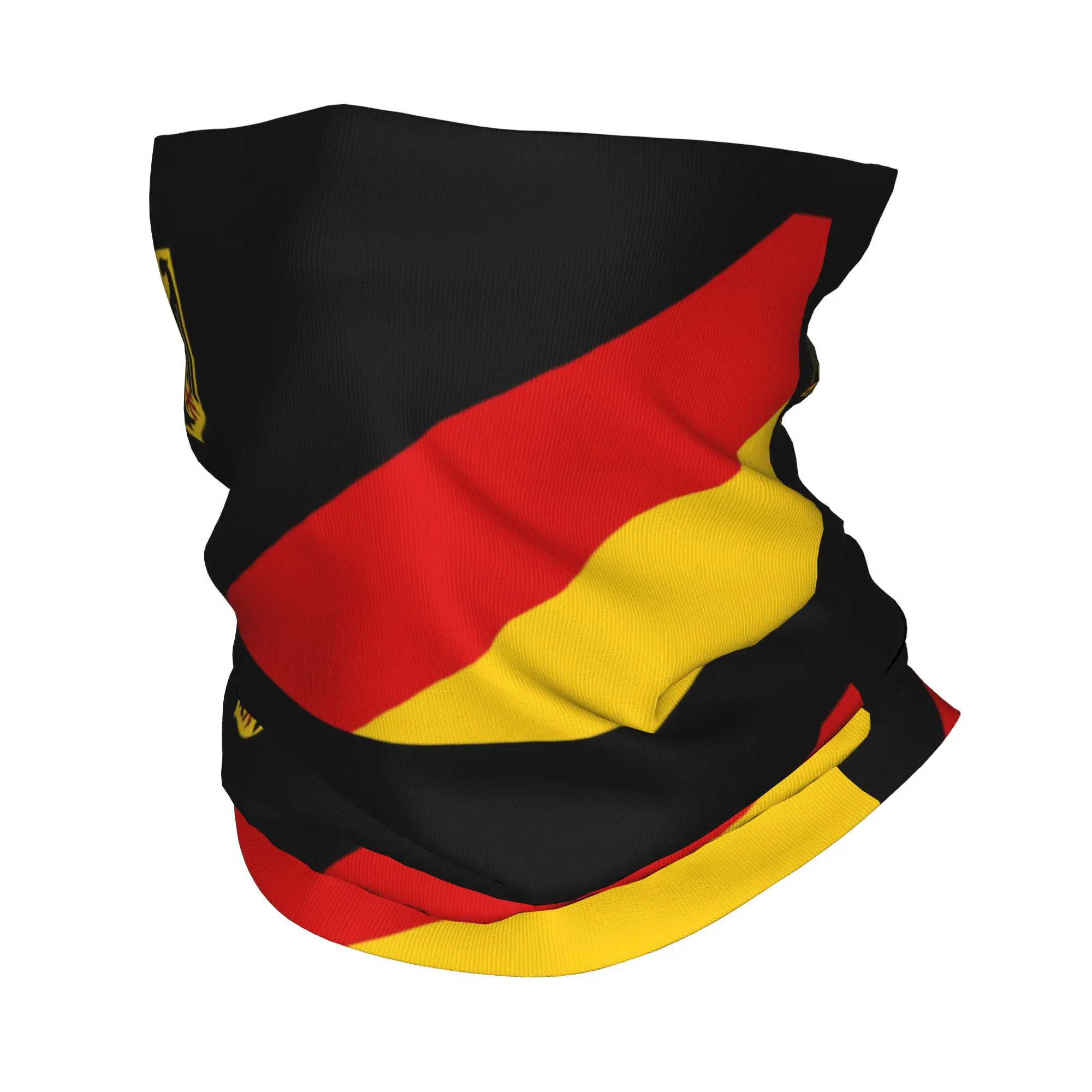 Custom German Flag Bandana Neck Gaiter Windproof Face Scarf Cover Men Women Coat of Arms of Germany Headband Tube Balaclava